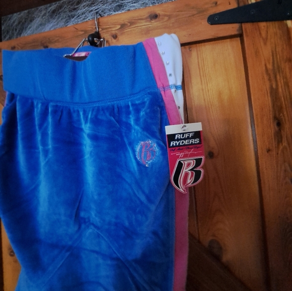 Ruff Ryder's Blue Velour Track Jacket and Skirt Set Y2K - Picture 11 of 16